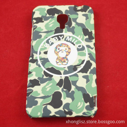 Army green stickers PC phone case for Samsung S4